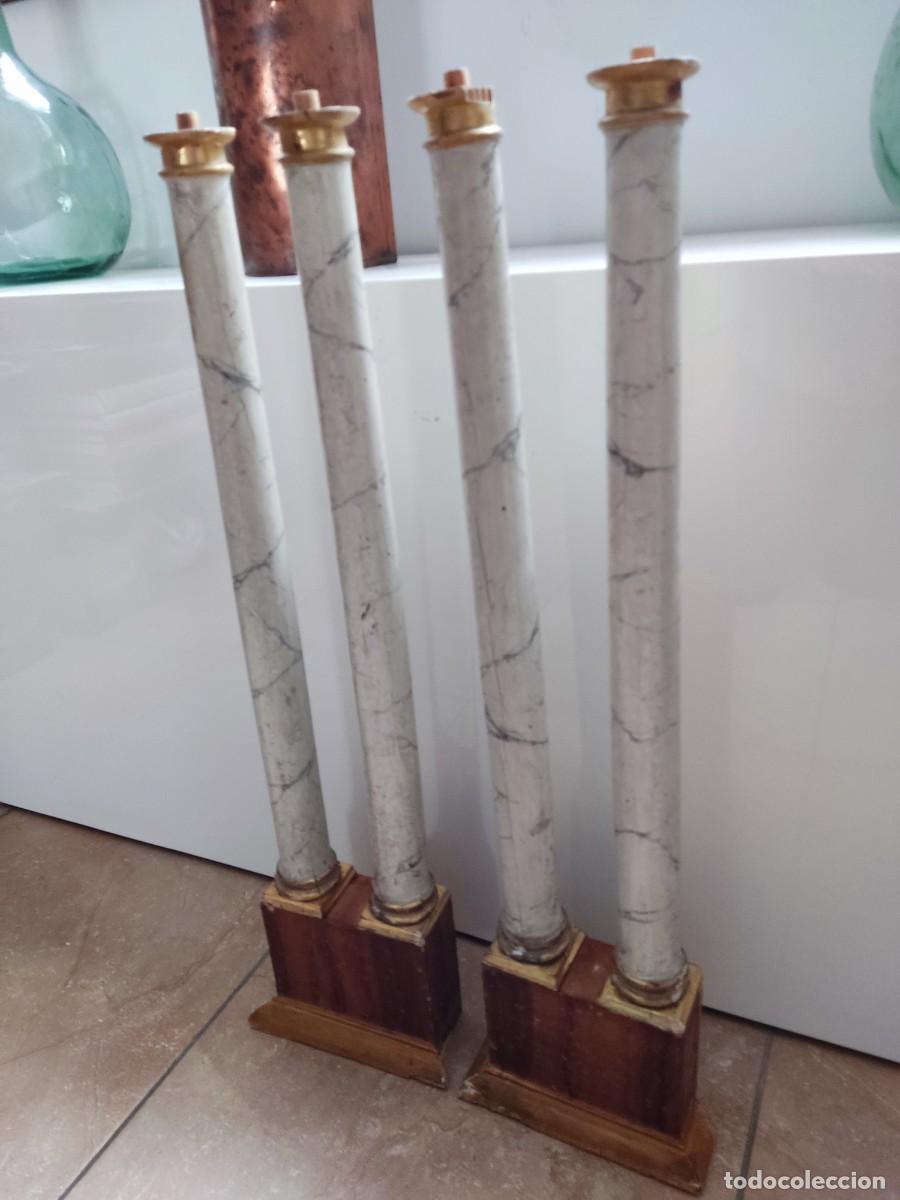 Antig&uuml;edades: CUATRO COLUMNAS DE RETABLO DEL SIGLO XIX - Foto 3