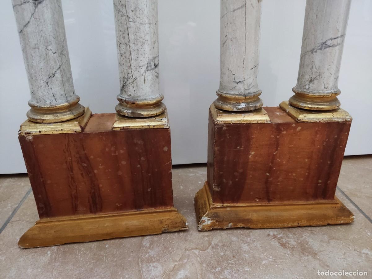 Antig&uuml;edades: CUATRO COLUMNAS DE RETABLO DEL SIGLO XIX - Foto 4