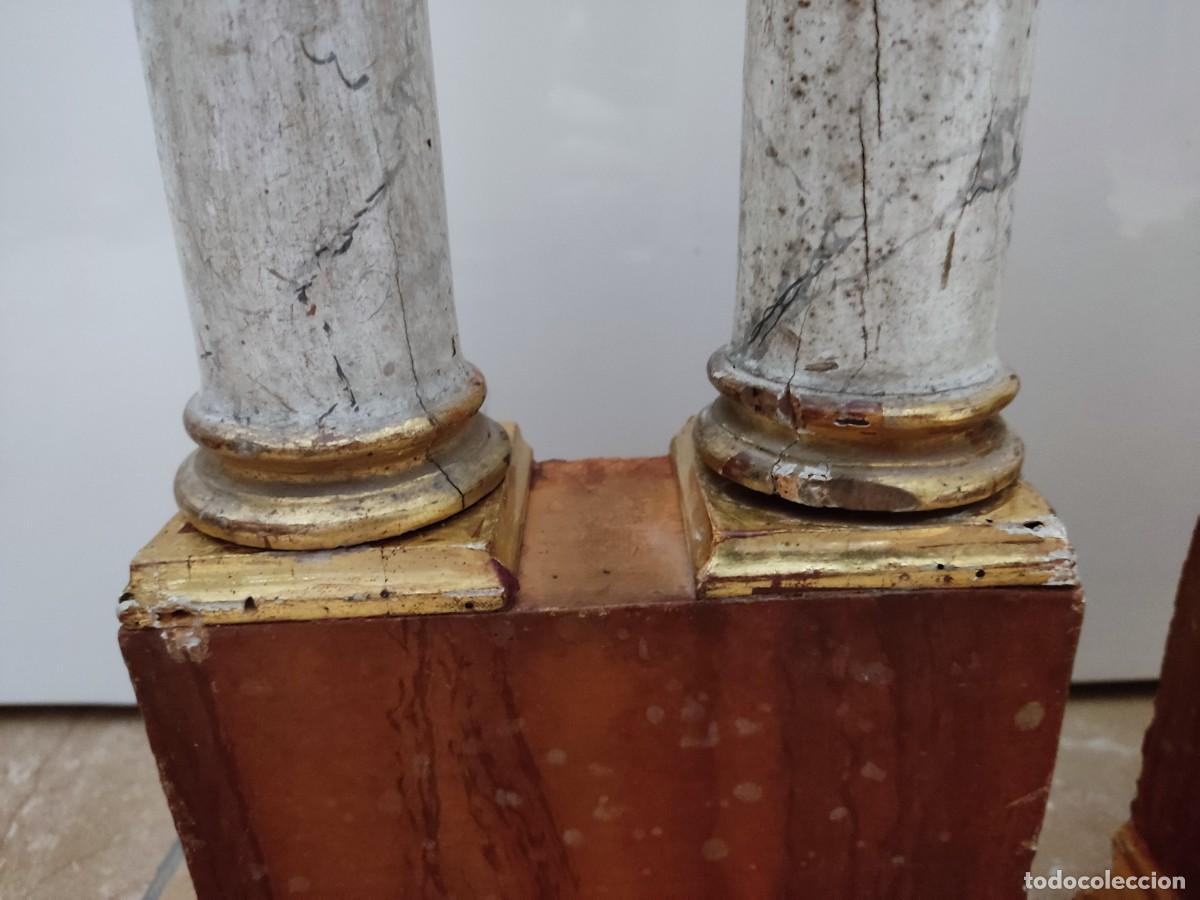 Antig&uuml;edades: CUATRO COLUMNAS DE RETABLO DEL SIGLO XIX - Foto 5