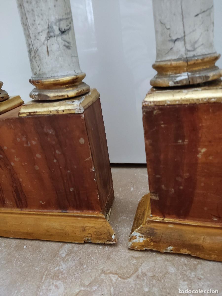 Antig&uuml;edades: CUATRO COLUMNAS DE RETABLO DEL SIGLO XIX - Foto 7