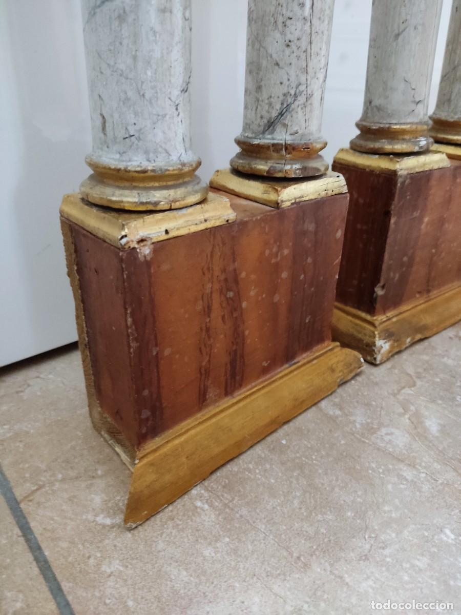 Antig&uuml;edades: CUATRO COLUMNAS DE RETABLO DEL SIGLO XIX - Foto 8