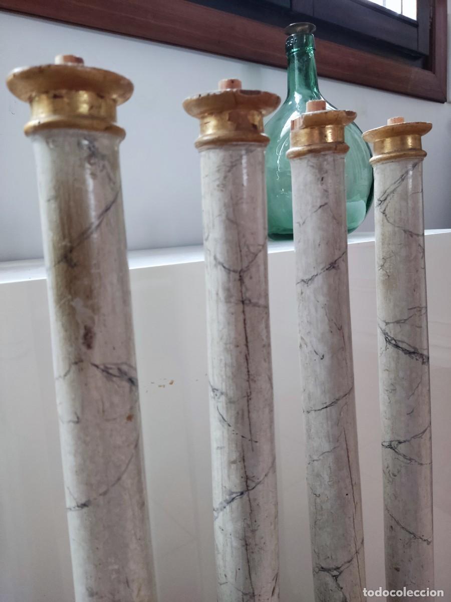 Antig&uuml;edades: CUATRO COLUMNAS DE RETABLO DEL SIGLO XIX - Foto 9