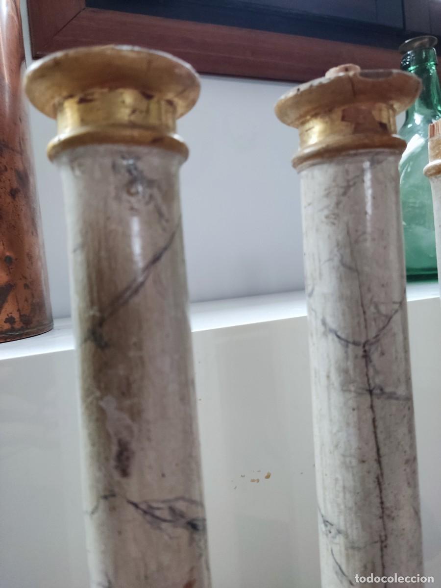 Antig&uuml;edades: CUATRO COLUMNAS DE RETABLO DEL SIGLO XIX - Foto 10