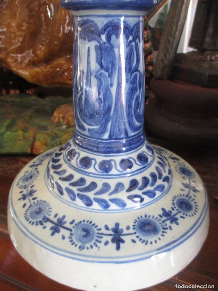 Antig&uuml;edades: Candelabro ceramica Talavera - Foto 2