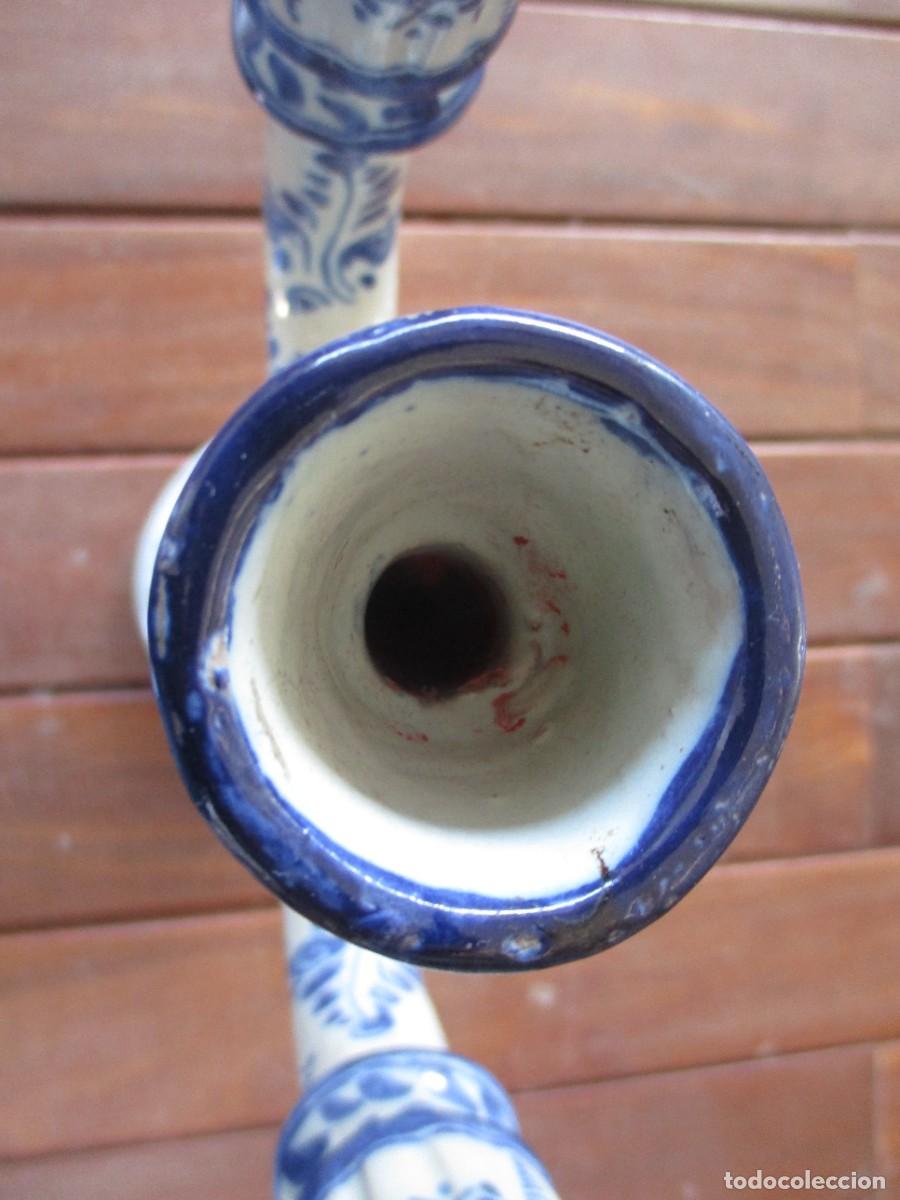 Antig&uuml;edades: Candelabro ceramica Talavera - Foto 4