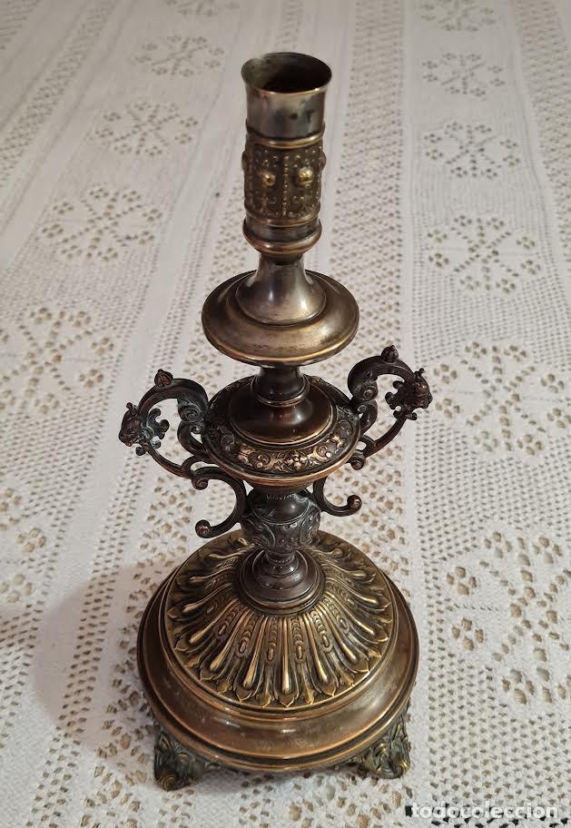 Antig&uuml;edades: CANDELABRO BARROCO SIGLO XIX - - Foto 1