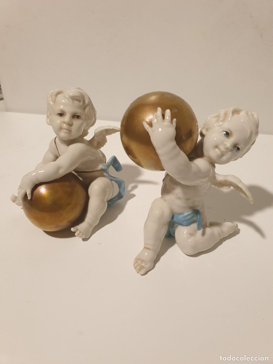 Antig&uuml;edades: Angeles porcelana - Foto 1