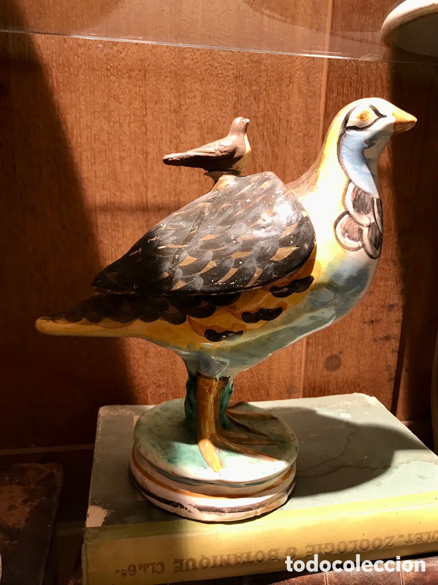 Antig&uuml;edades: Loza Alcora Codorniz Salsera s.XIX - Foto 1