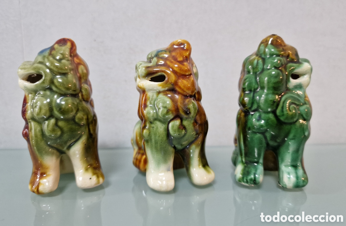 Antig&uuml;edades: LOTE TRES PERROS FOO DRAGONES - Foto 6