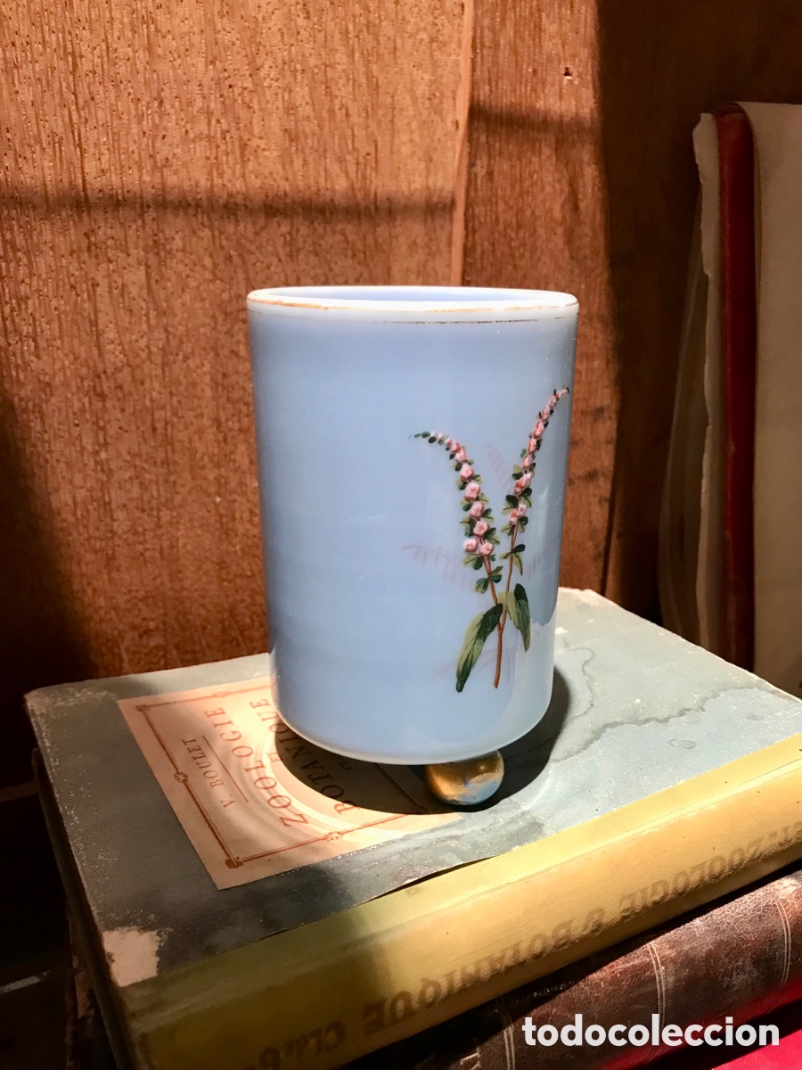 Antig&uuml;edades: Vaso de Opalina S.XIX - Foto 5