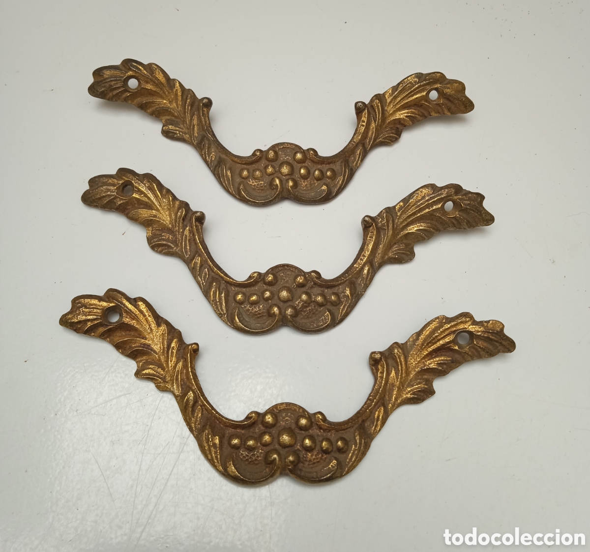Antig&uuml;edades: 3 asas decorativas antiguas - Foto 1