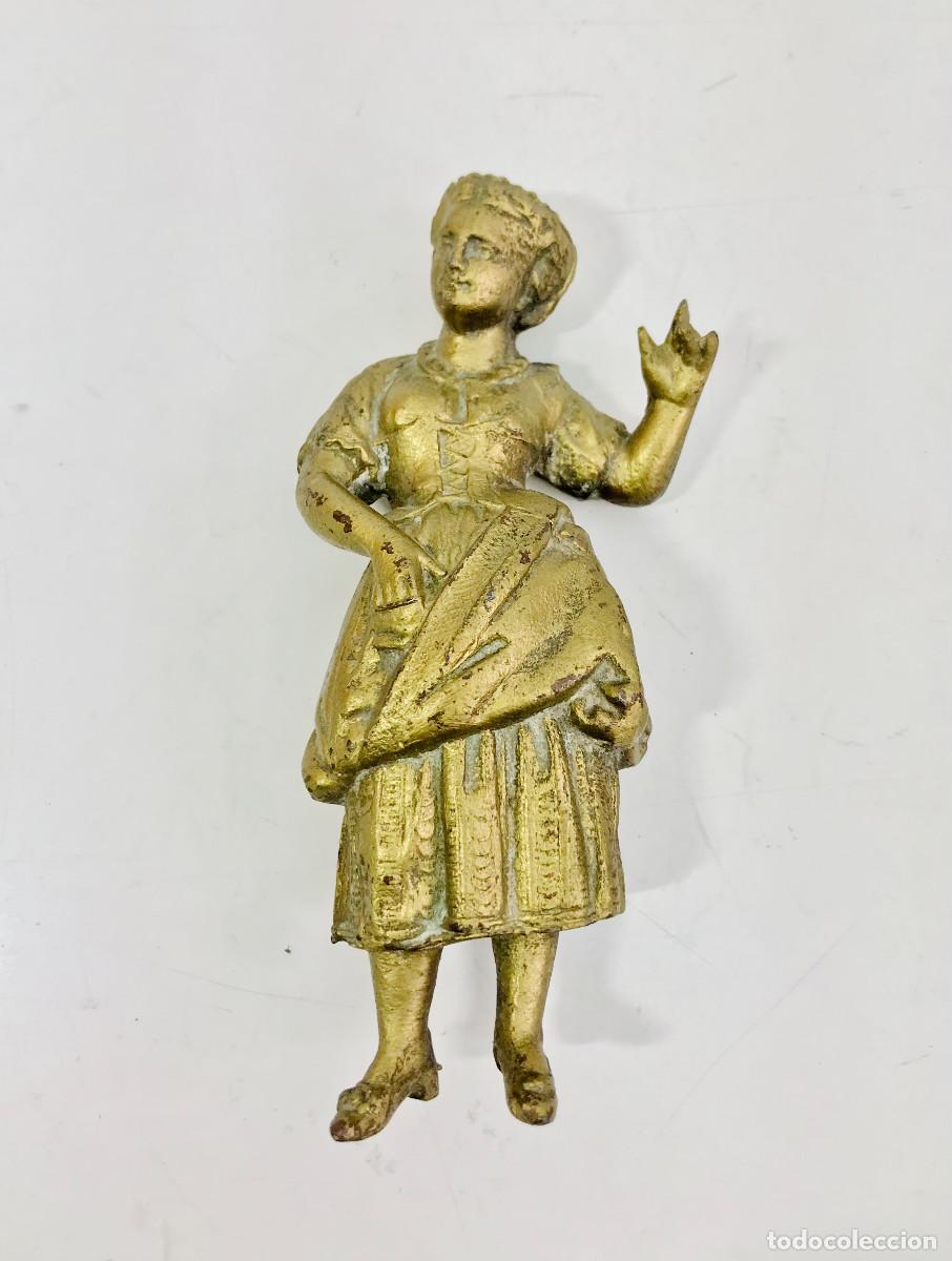 antiguo floron de bronce patinado y dorado al m - Compra venta en  todocoleccion