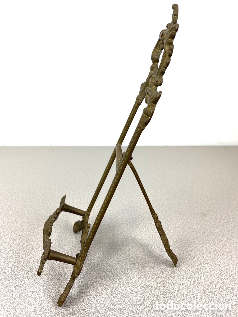 Antig&uuml;edades: ATRIL DE BRONCE, ESTILO LUIS XV. 24 CM. - Foto 2