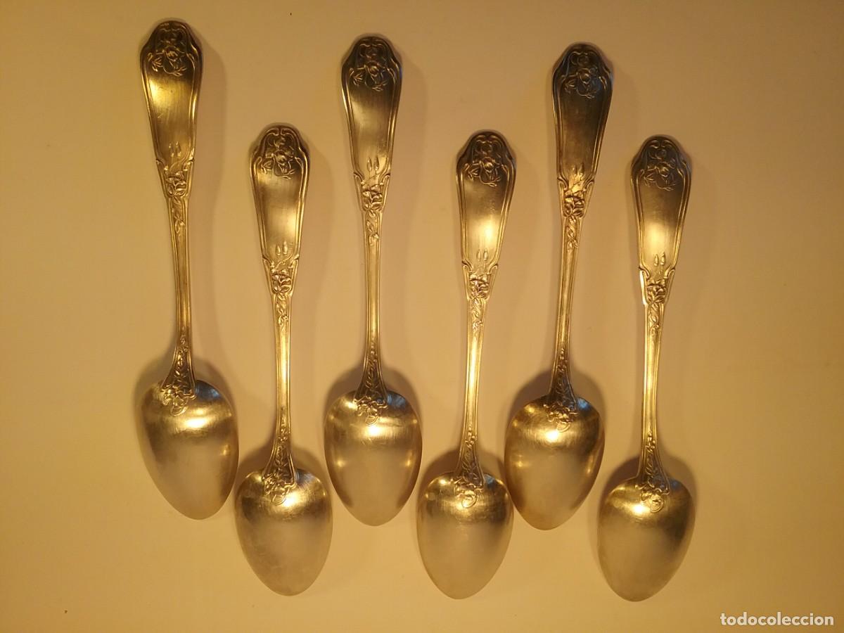 Antig&uuml;edades: 12 CUBIERTOS ARTNOUVEAU - Foto 5