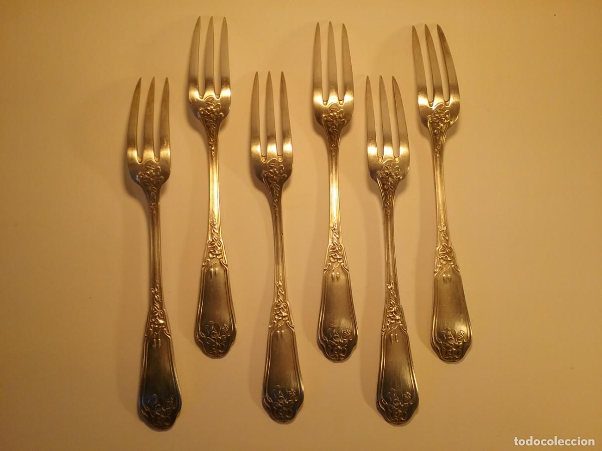 Antig&uuml;edades: 12 CUBIERTOS ARTNOUVEAU - Foto 6