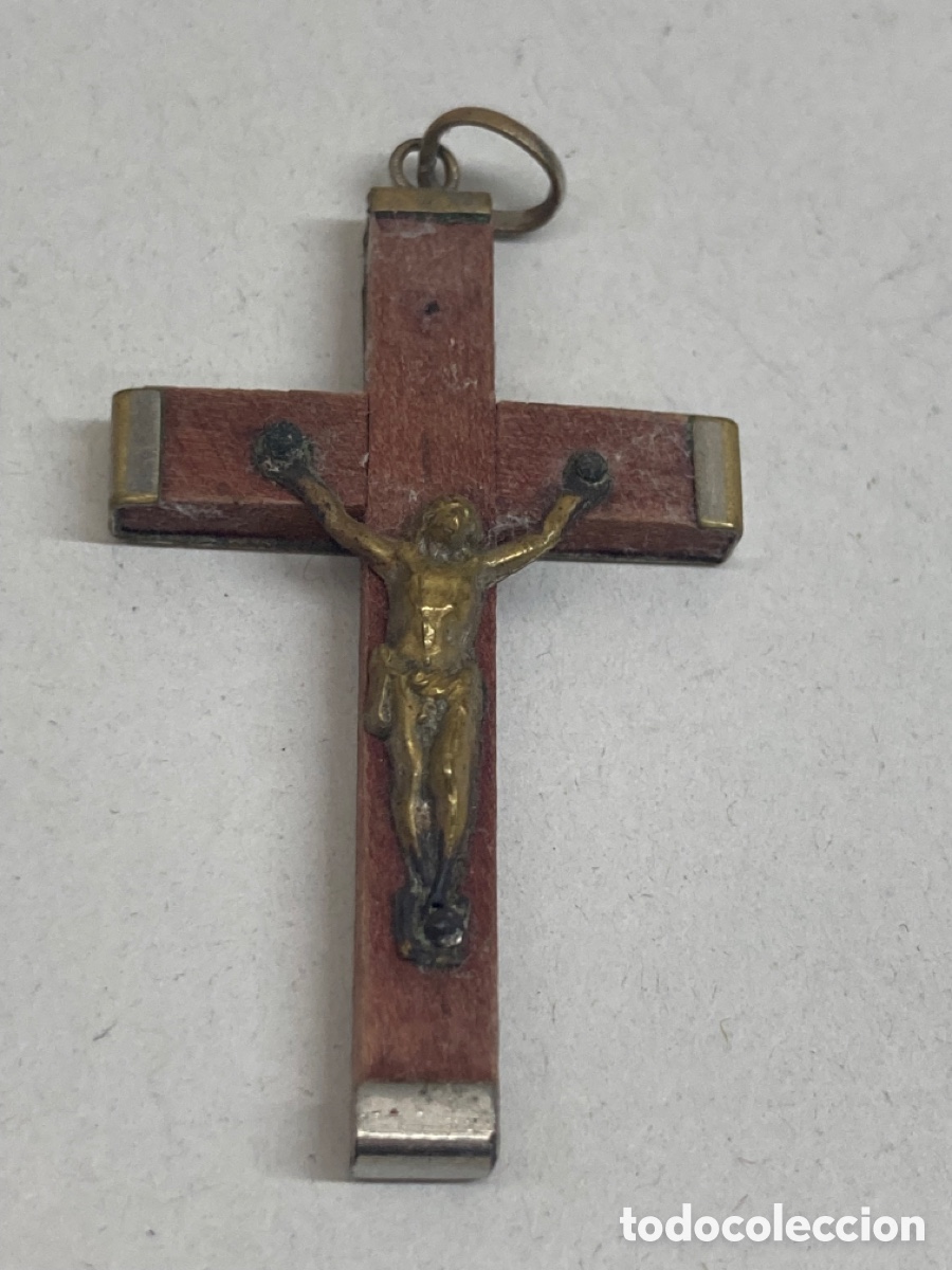 Antig&uuml;edades: Cruz de metal y madera - Foto 1