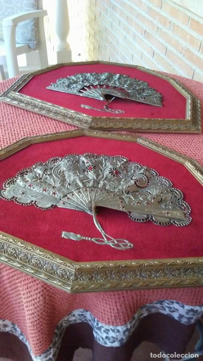 Antig&uuml;edades: 2 ABANICOS ENMARCADOS ESTA&Ntilde;O - Foto 16