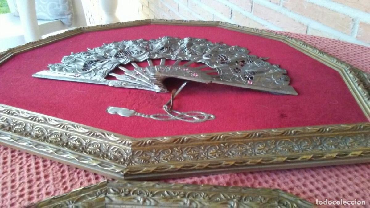 Antig&uuml;edades: 2 ABANICOS ENMARCADOS ESTA&Ntilde;O - Foto 18