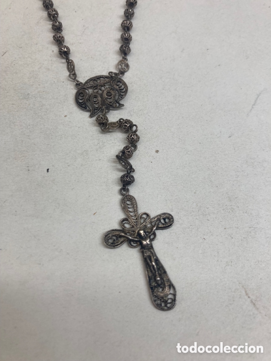 Antig&uuml;edades: Rosario de metal - Foto 2
