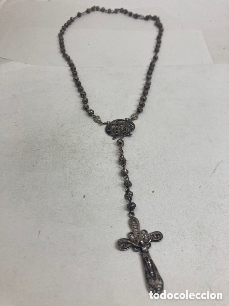 Antig&uuml;edades: Rosario de metal - Foto 1