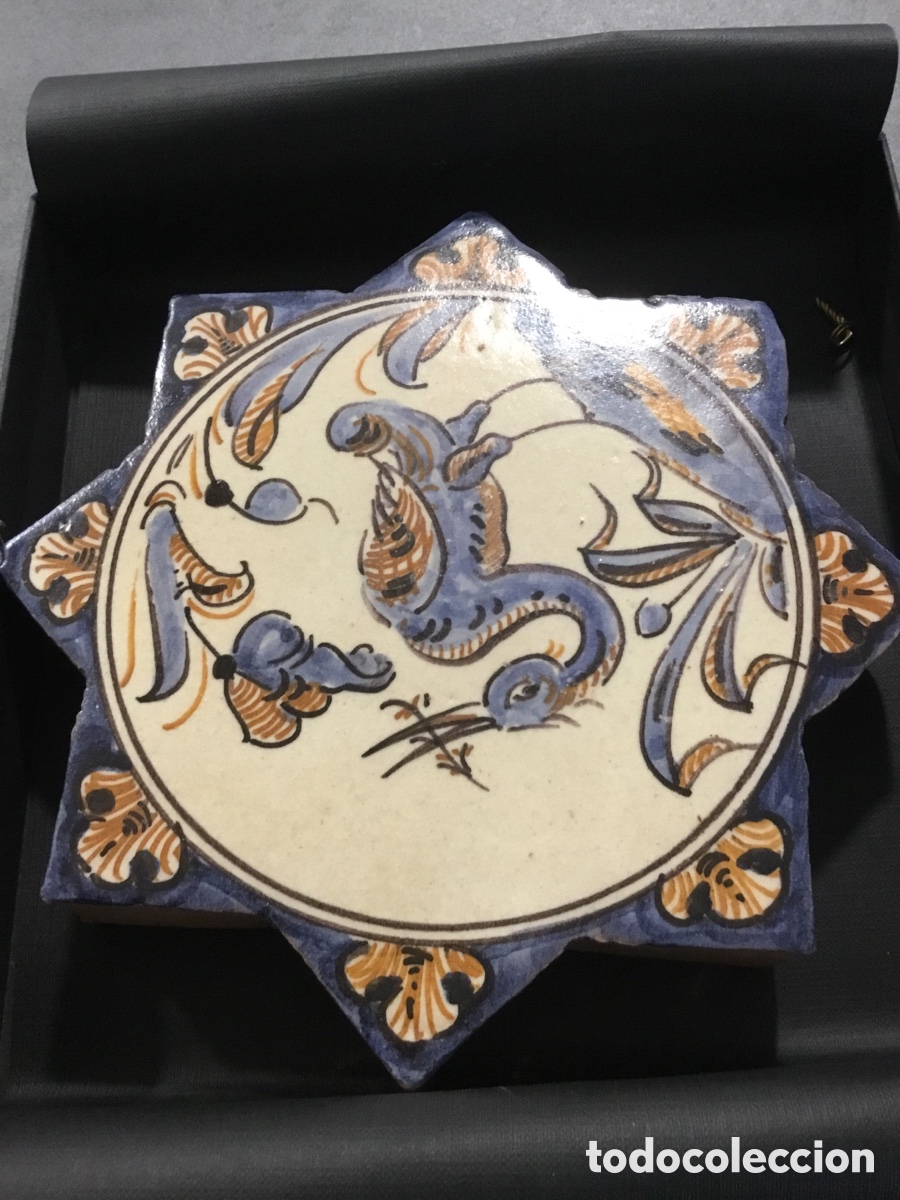 Antig&uuml;edades: Azulejo artesanal Talavera - Foto 2