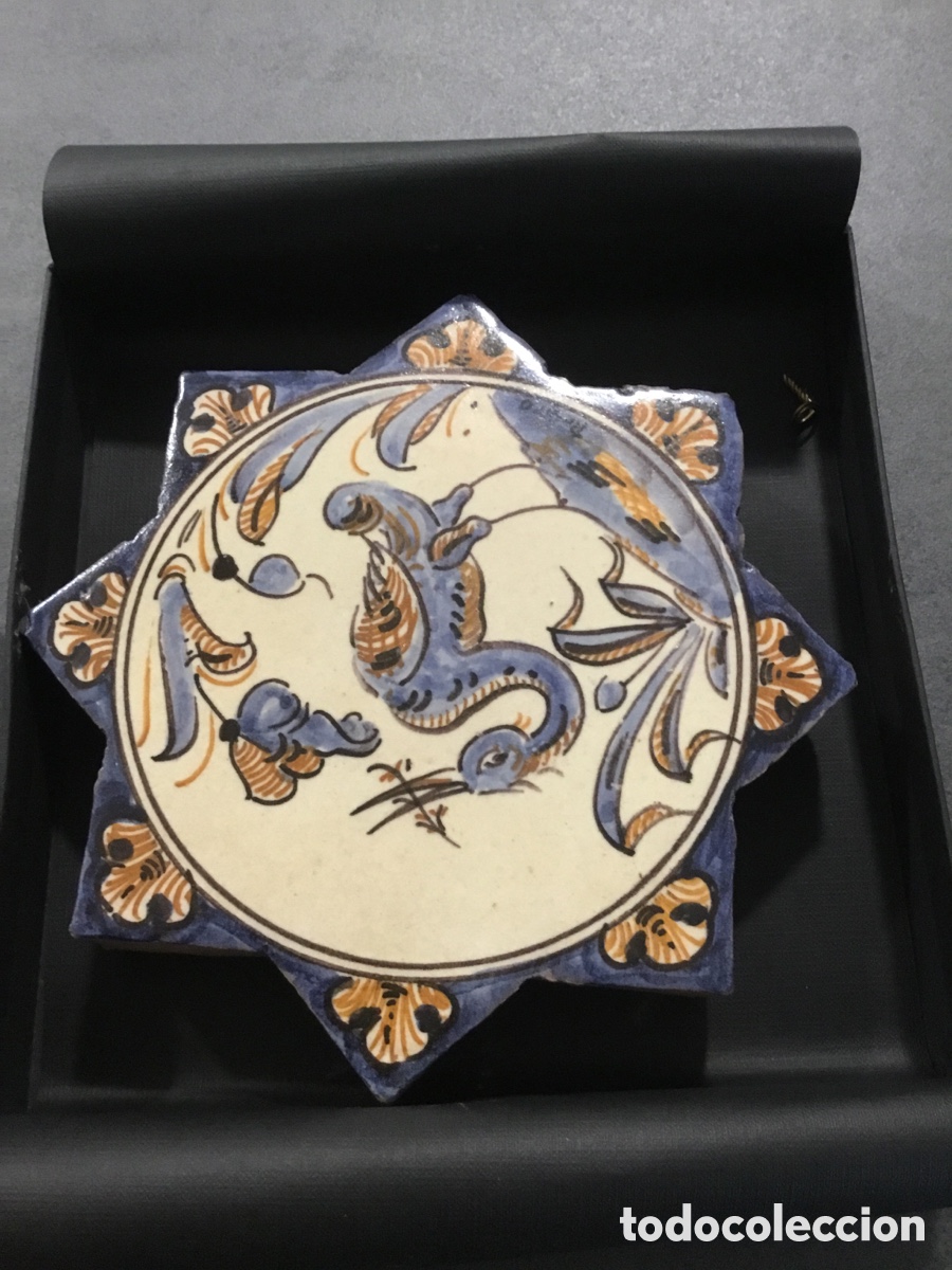 Antig&uuml;edades: Azulejo artesanal Talavera - Foto 3