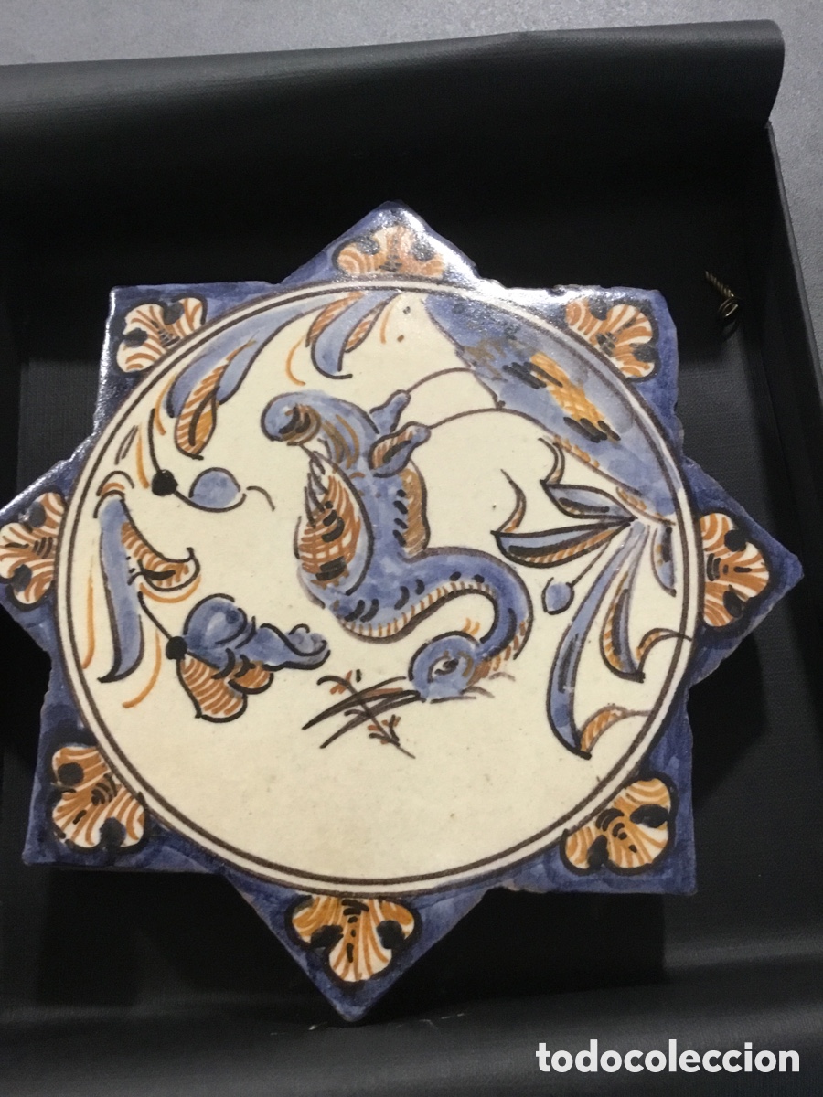Antig&uuml;edades: Azulejo artesanal Talavera - Foto 6