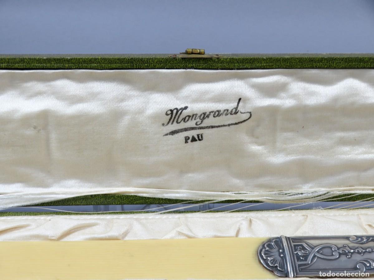 Antig&uuml;edades: Plegadera Mongrand con mango de plata en estuche original Ff s.XIX - Foto 2