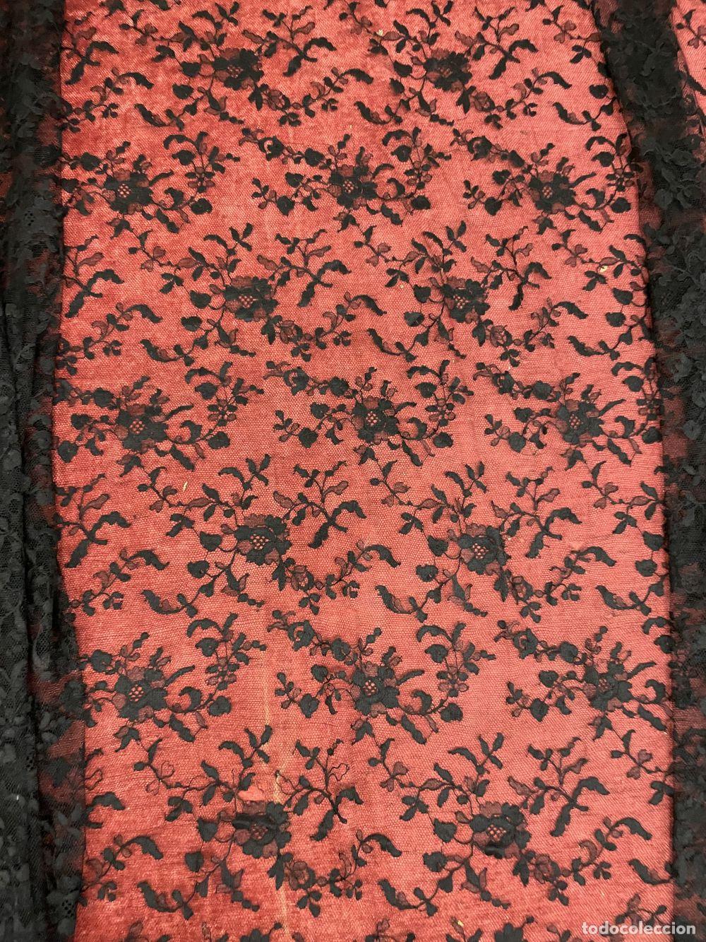 Antig&uuml;edades: MANTILLA RECTANGULAR. BORDADA A MANO. ESPA&Ntilde;A. SIGLO XIX - Foto 24
