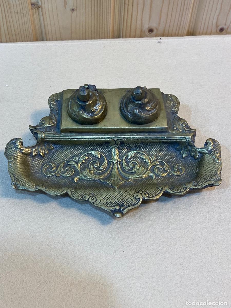 Antig&uuml;edades: ESCRIBANIA DE BRONCE - Foto 2
