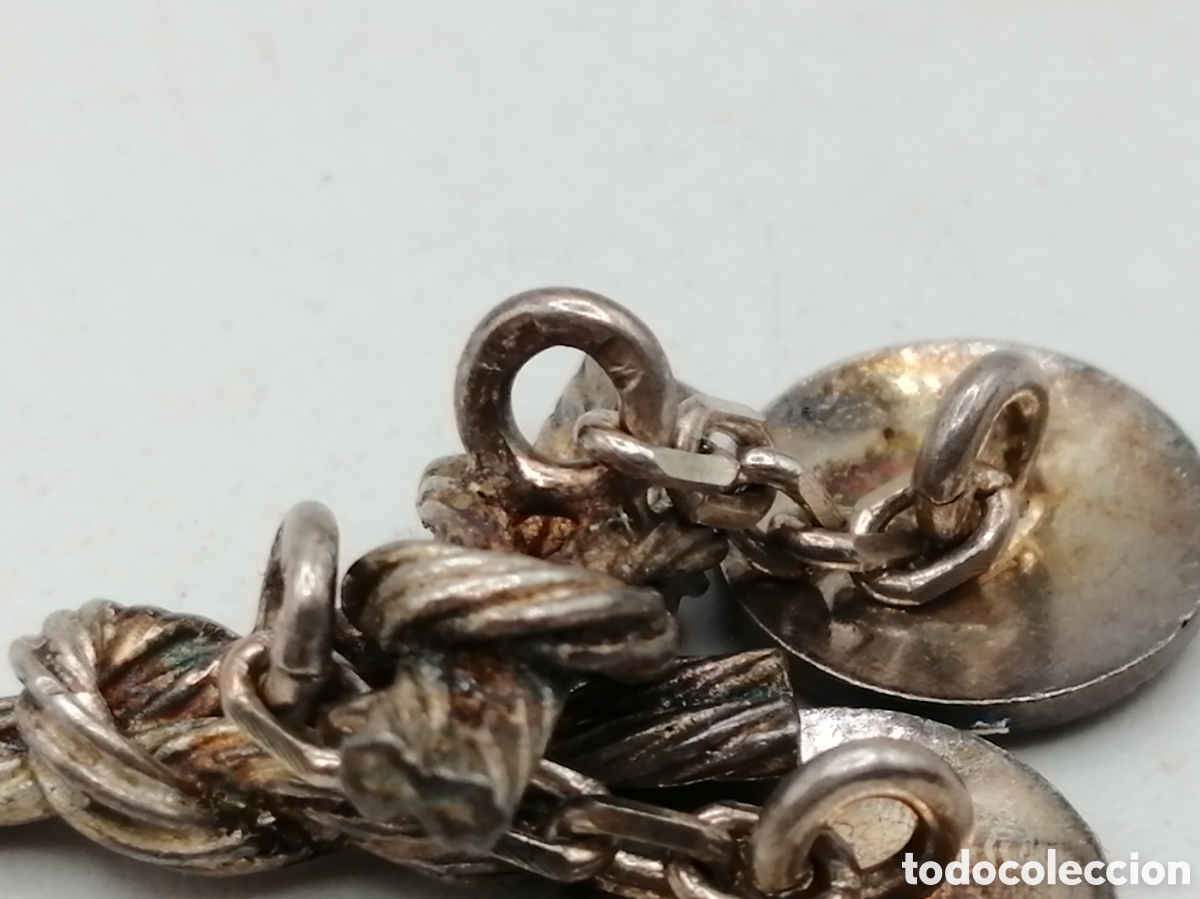 Antig&uuml;edades: Gemelos plata de ley y esmalte - Foto 5