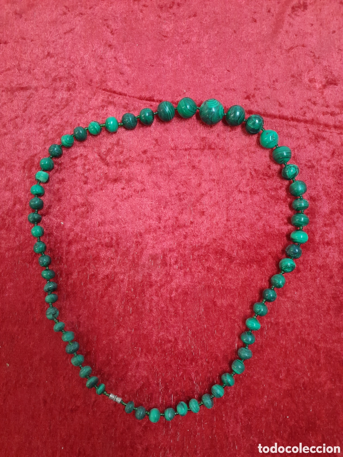 Antig&uuml;edades: JOY-2377. COLLAR DE MALAQUITA. - Foto 2