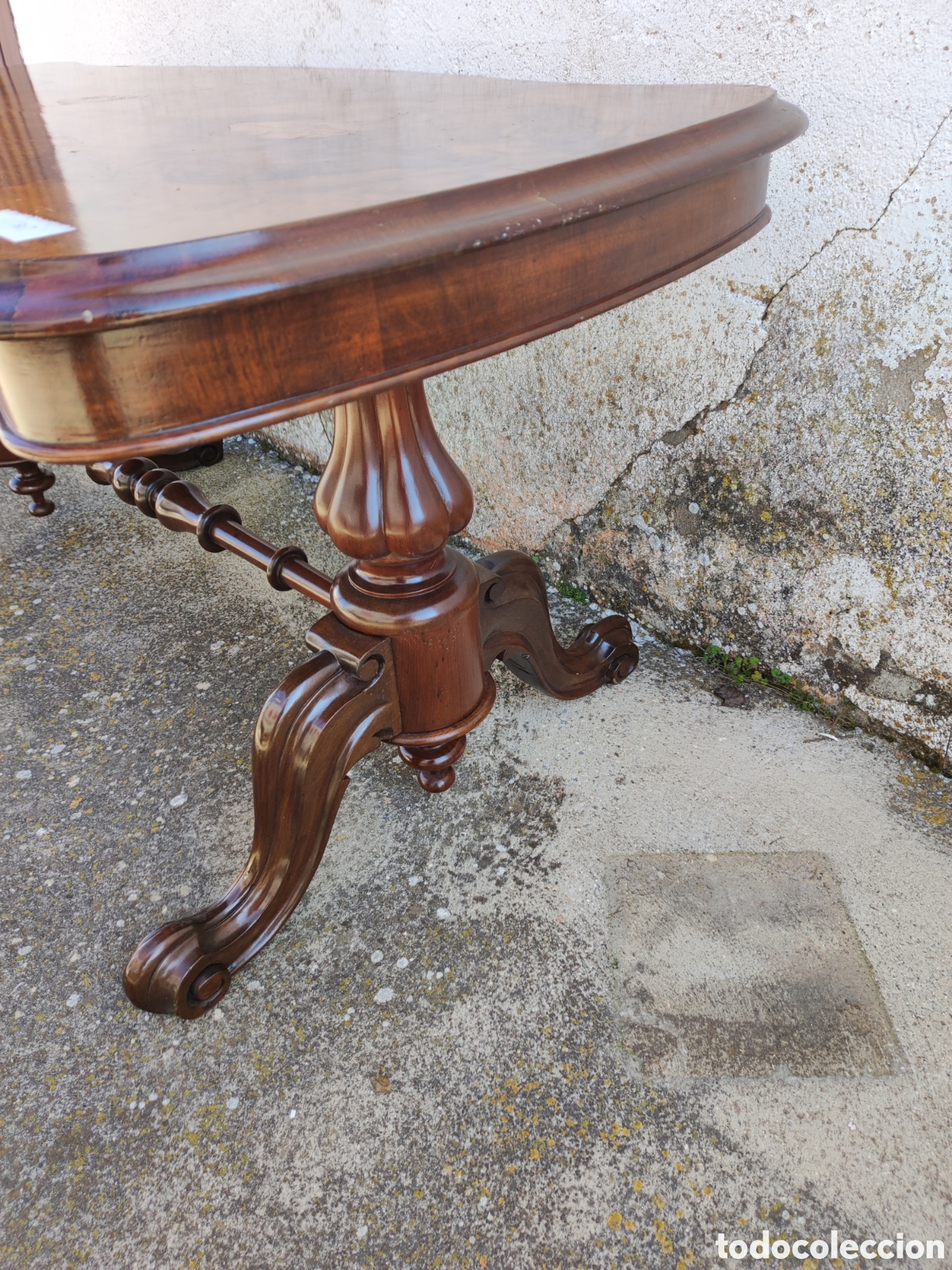 Antig&uuml;edades: Mesa centro ra&iacute;z y caoba - Foto 2
