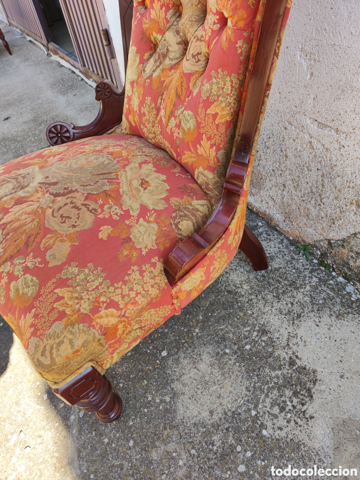 Antig&uuml;edades: Sill&oacute;n dama caoba - Foto 4