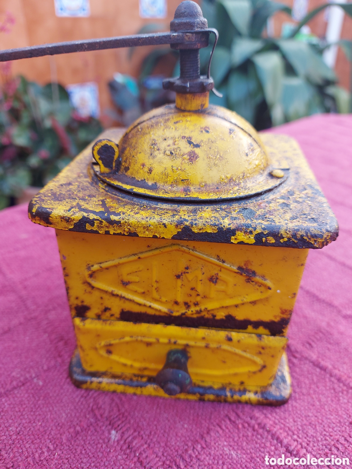 Antig&uuml;edades: MOLINILLO DE CAFE ELMA AMARILLO ANTIGUO - Foto 3