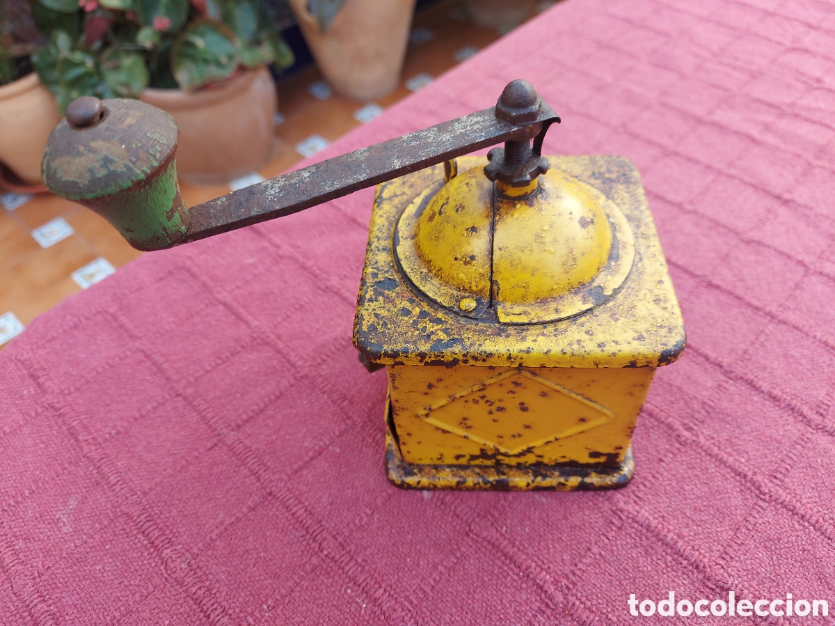 Antig&uuml;edades: MOLINILLO DE CAFE ELMA AMARILLO ANTIGUO - Foto 5