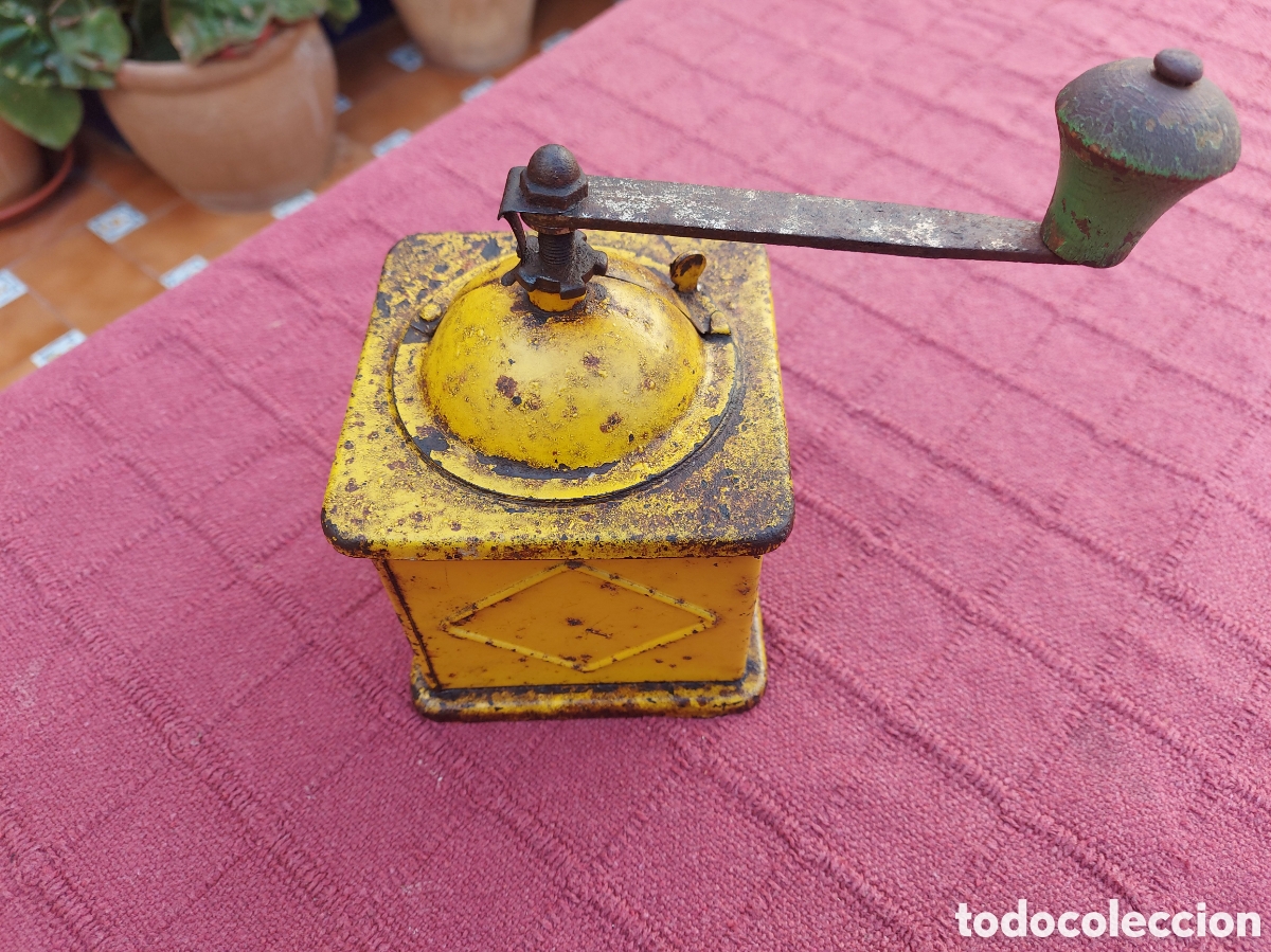 Antig&uuml;edades: MOLINILLO DE CAFE ELMA AMARILLO ANTIGUO - Foto 6