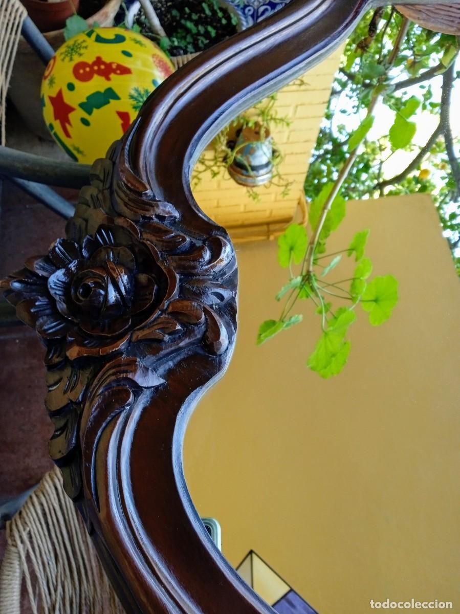 Antig&uuml;edades: Marco antiguo de madera con espejo - Foto 2