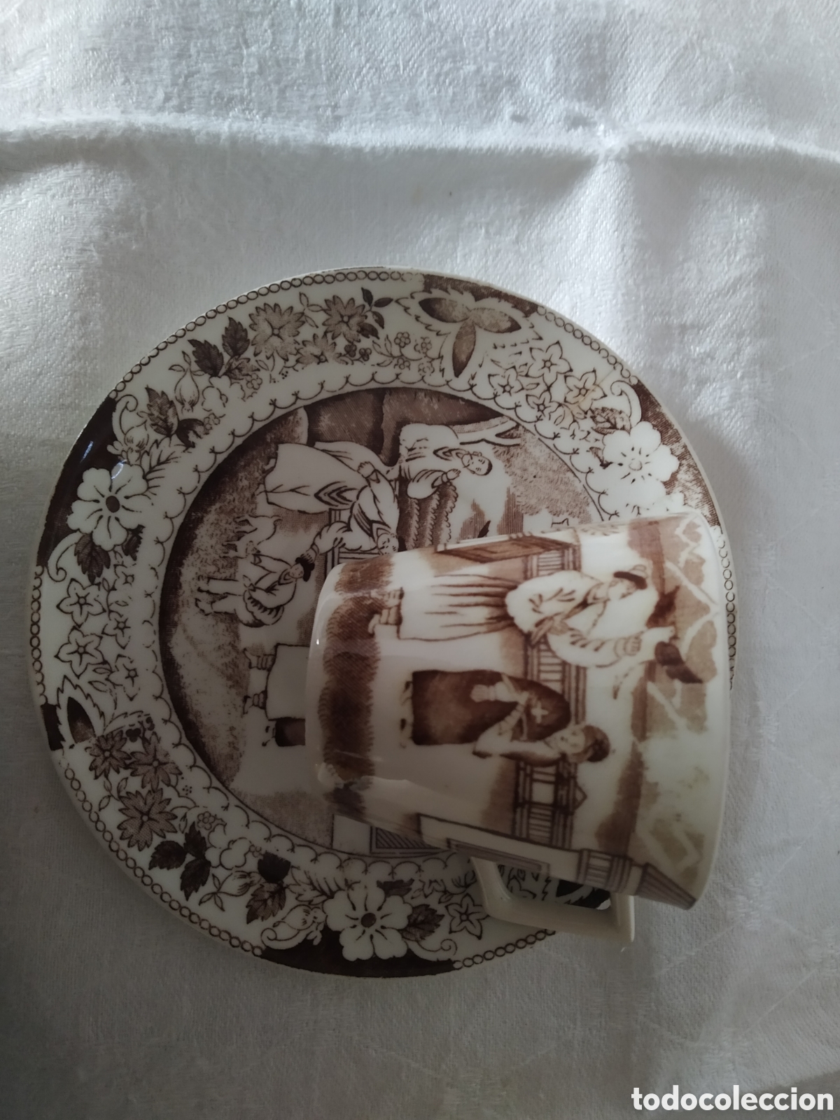 Antig&uuml;edades: TAZA DE CAFE LIVERPOOL CREAMWARE - Foto 5