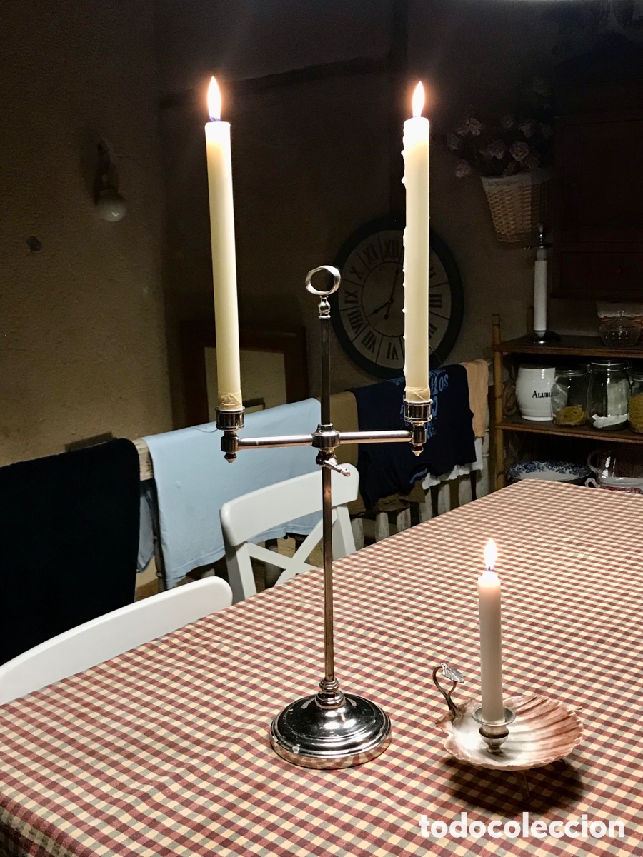 Antig&uuml;edades: Candelabro Extensible Pps. XX - Foto 3