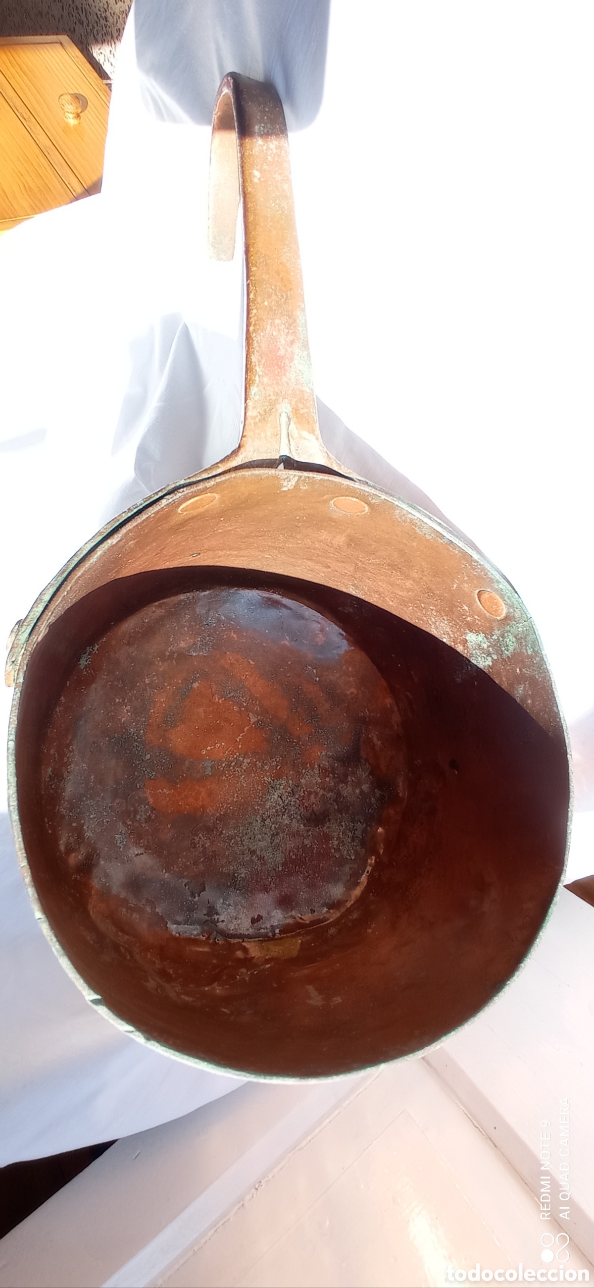 Antig&uuml;edades: Antigua gran olla de cobre - Foto 7
