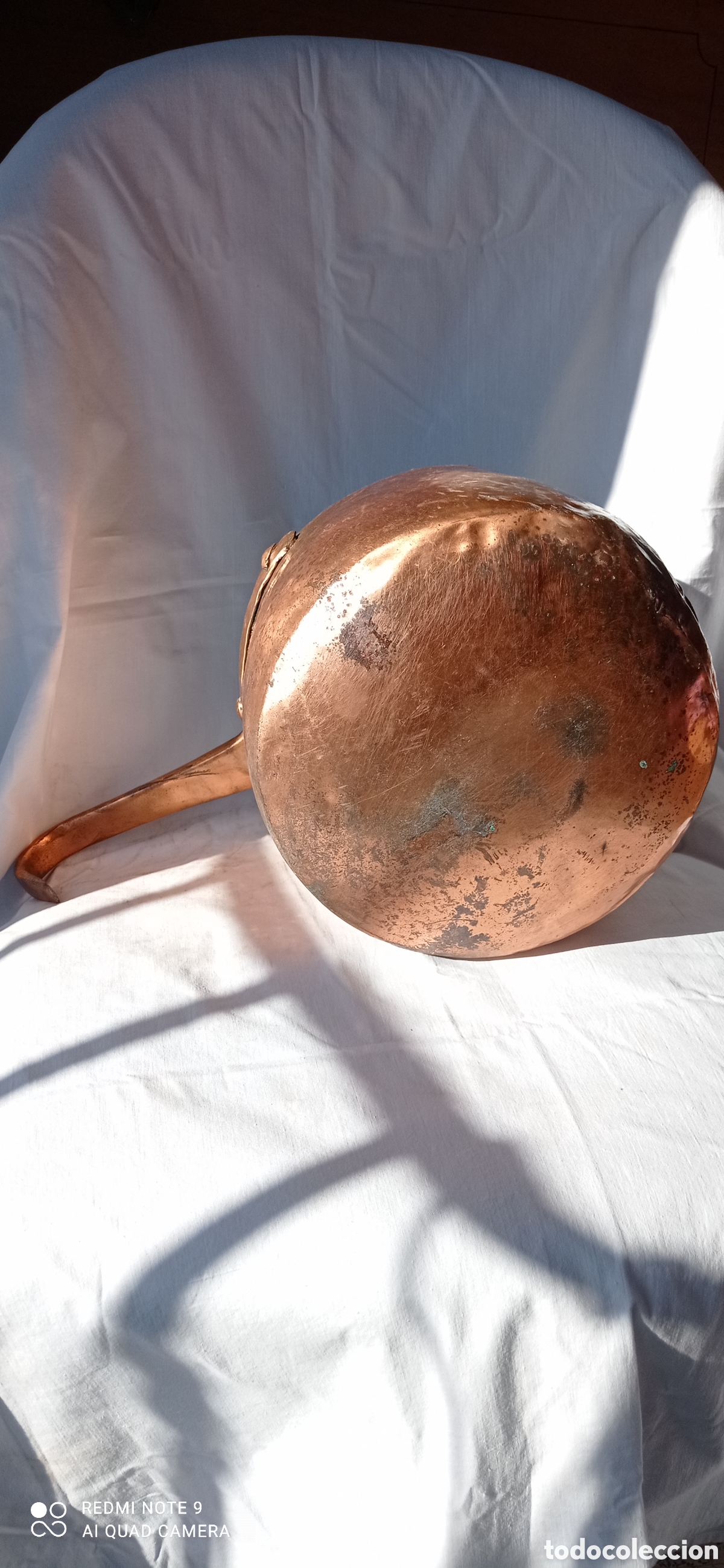 Antig&uuml;edades: Antigua gran olla de cobre - Foto 9