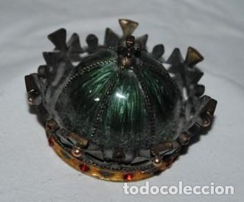 Antig&uuml;edades: CORONA ESMALTADA COMO NUEVA - Foto 2