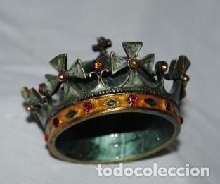 Antig&uuml;edades: CORONA ESMALTADA COMO NUEVA - Foto 3