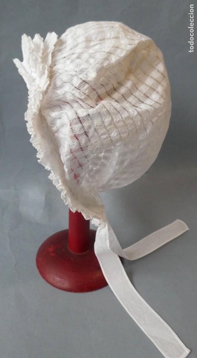 Antig&uuml;edades: ANTIGUO GORRO DE ENCAJE PPIO.S.XX - Foto 2