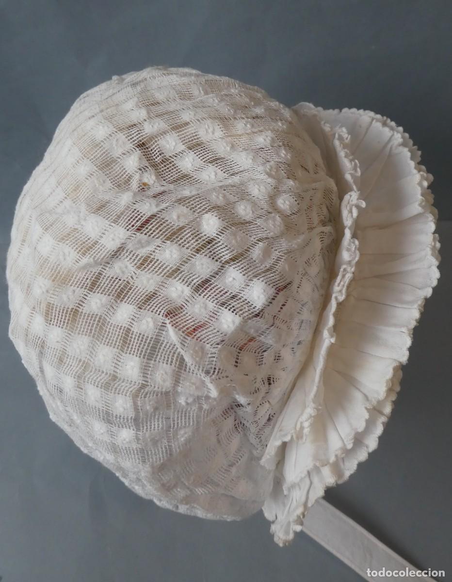 Antig&uuml;edades: ANTIGUO GORRO DE ENCAJE PPIO.S.XX - Foto 3
