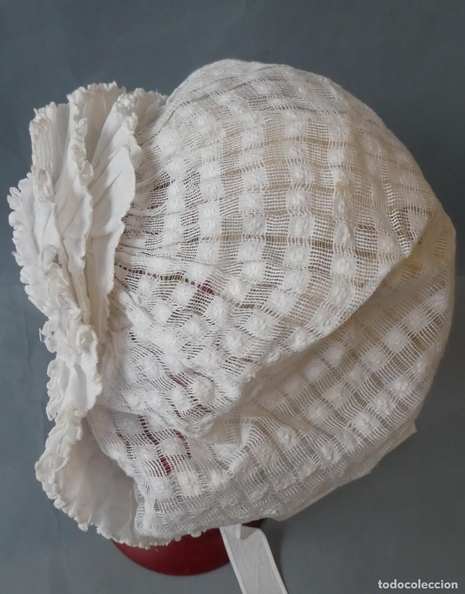 Antig&uuml;edades: ANTIGUO GORRO DE ENCAJE PPIO.S.XX - Foto 4