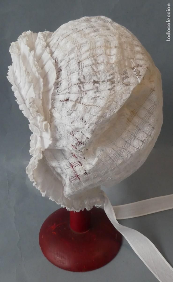 Antig&uuml;edades: ANTIGUO GORRO DE ENCAJE PPIO.S.XX - Foto 5