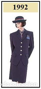 Antig&uuml;edades: UNIFORME AZAFATA BRITISH AIRWAYS (1992) SOMBRERO GORRO PANTALON FALDA CAMISA CAZADORA CHAQUETA