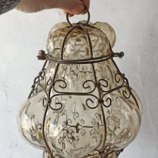 Oggetti Antichi: LAMPARA CRISTAL GLOBO EN BUEN ESTADO